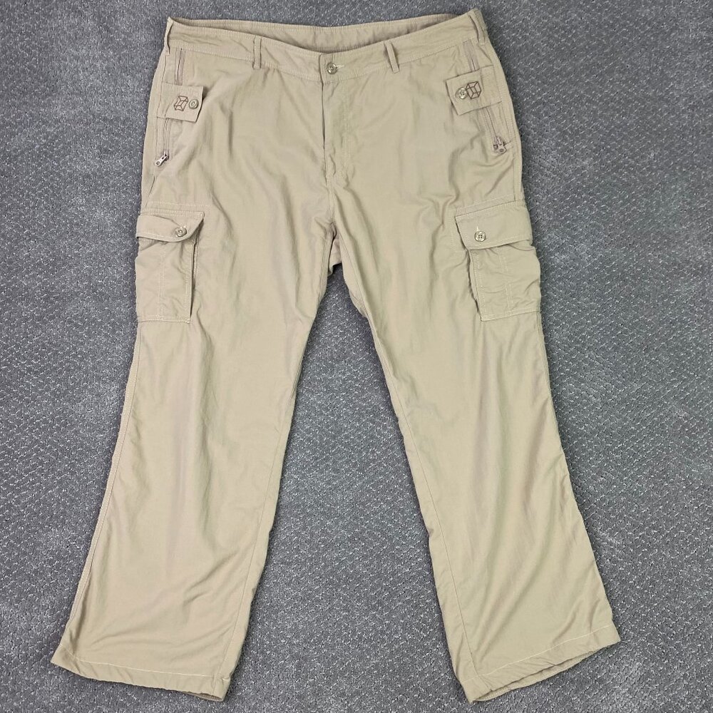 Clothing Arts P Cubed Pick Pocket Proof Cargo Pants Mens 40 x 30 Fit 41x29 Khaki